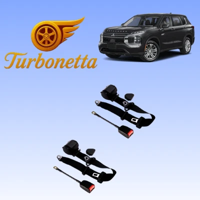 Cinturón de seguridad retráctil ajustable para todos los Mitsubishi 2 piezas delantero Foto 1 de 4