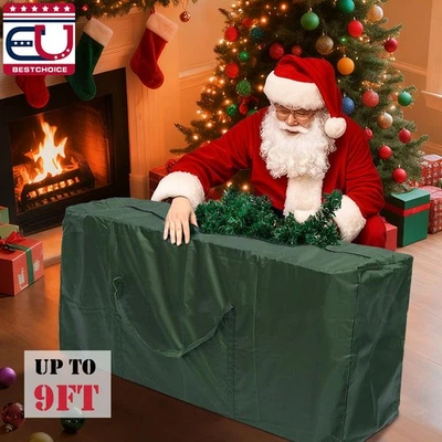 Heavy Duty Christmas Tree Storage Bag Xmas Box Container Carry Large Up To 9ft - Image 1 of 4