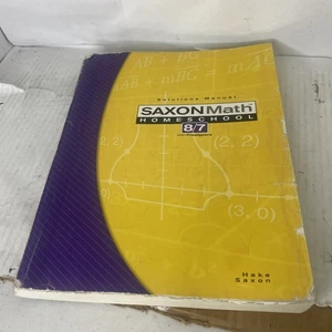 Saxon Math Third Edition 8/7 with Prealgebra Homeschool Solutions Manual As Is - Picture 1 of 9