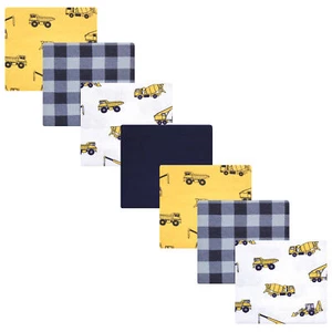 Hudson Baby Cotton Flannel Receiving Blankets Bundle, Construction, One Size - Picture 1 of 6