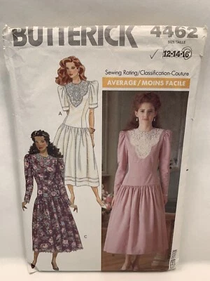 Butterick 4462 Misses Drop Waist Dress Pattern 12-16 *Cut to 16* - Image 1 of 2