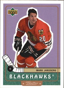 1999-00 Upper Deck Retro Chicago Blackhawks Hockey Card #16 Mark Janssens