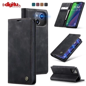 Funda tipo billetera abatible de cuero Digi4u con soporte para iPhone 15 Plus 15 Pro Max - Imagen 1 de 12