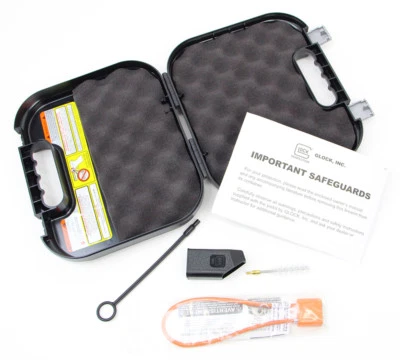 Glock Factory Pistol Case w/ Manual, Cleaning Rod, Brush, Lock, and Mag Loader - Image 1 of 3