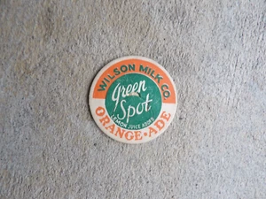 Vintage Wilson Milk Co. Dairy Milk Cap Unused Green Spot Orange - Ade - Picture 1 of 3