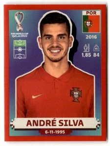 2022 Panini Stickers World Cup Red Andre Silva #POR 17 Portugal - Picture 1 of 2