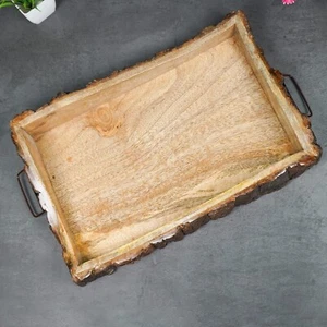 Crafted to Impress With Premium & Handmade Mango Wood Serving Tray,(38x24x5.5cm) - Picture 1 of 4
