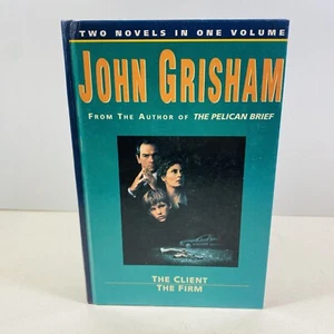 John Grisham 2 Novels in 1 Volume The Client & The Firm Hardcover - Picture 1 of 8