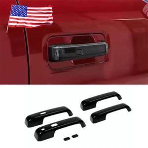 2015-2020 FORD F150 F-150 4DR Crew Cab GLOSS BLACK Door Handle COVERS W/Smart KH - Bild 1 von 3