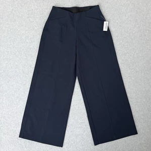 Old Navy Pixie Wide Leg Pants Womens Small Petite Blue Pull On Stretch Lagenlook - Picture 1 of 14