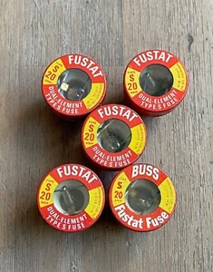 FUSTAT TYP S 20A DUAL ELEMENT TYP S SICHERUNGEN 5 STÜCK - Bild 1 von 3