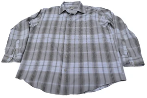 Haggar Shirt Men's Size L Brown Black Check Long Sleeve Pocket Button Up - Picture 1 of 9