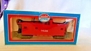 HO Scale Model Power 37' Wide Vision Caboose, Red #1435, BNOS