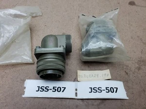 Lot of 2 Amphenol MS3108A28-19P 90 degree elbow Circular Connector New - Picture 1 of 4