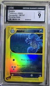 Seadra 58/147 Aquapolis Reverse Holo CGC 9 Mint - Picture 1 of 2