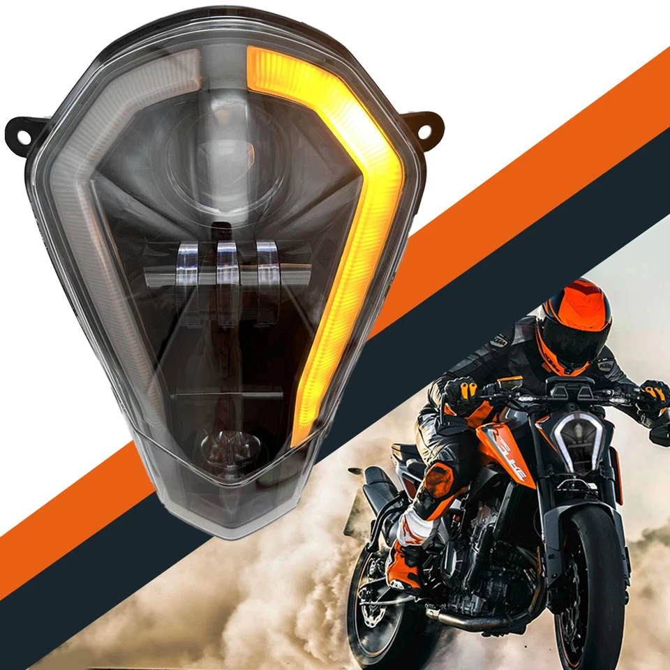 Faro LED DRL con luz de señal de giro para KTM Duke 390 250 200 125 2011-2019  Foto 1 de 4