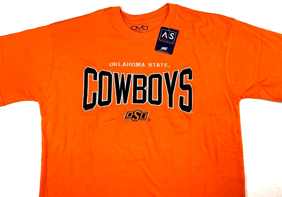 Oklahoma State University OSU Cowboys Embroidered Orange T-Shirt New! MEDIUM - Image 1 of 1