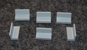 (6) 1x2 Light Gray "L" Smooth Tile Bricks ~ NEW Lego Parts ~ - Picture 1 of 1