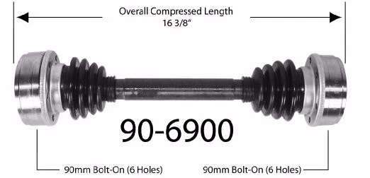 Conjunto de eje de transmisión VW Tipo 1 Bug / Ghia y Tipo 3 1968-1979, Ea Foto 1 de 1