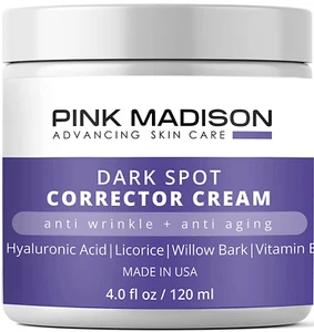 Crema Correctora Antiedad para Manchas Oscuras en Rostro y Cuerpo Hecha 4 Oz - Picture 1 of 4