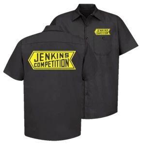 Jenkins Competition schwarzes Mechaniker-Arbeitshemd, Chev Ford Mopar NHRA - Bild 1 von 1