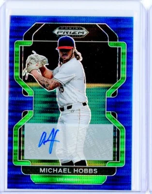 2022 Panini Prizm Draft FOTL Blue Pulsar MICHAEL HOBBS Autograph AUTO RC 1/9 1/1 - Image 1 of 2