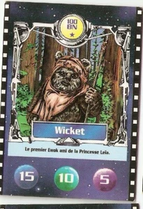 Tarjeta coleccionable FRANCE Star Wars Biscuiterie Nataise (BN) WICKET (1996) - Imagen 1 de 1