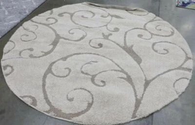 CREAM / BEIGE 6'-7" X 6'-7" Stained Rug Reduced Price 1172566722 SG455-1113-7R - Image 1 of 3
