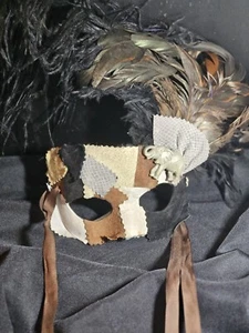 Rare Hand-Crafted Venetian Venezia Masquerade Mask Made in Italy 11x18 2.20z - Picture 1 of 6