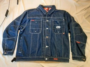 Vintage Y2K Ecko Unlimited Marvel Fantastic Four Large Denim Jacket (READ) - Picture 1 of 8