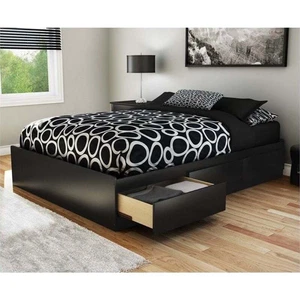South Shore Full Storage Bed in Pure Black - Picture 1 of 2