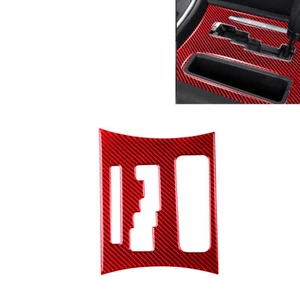 For Dodge Charger 11-14 Red Carbon Fiber Console Gear Shift Box Panel Cover Trim - Picture 1 of 11