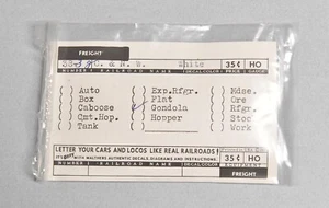 WALTHERS TRAIN DECALS HO GAUGE CHICAGO AND NORTH WESTERN  C. & N.W.  WHITE 38-32 - Picture 1 of 2