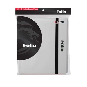 Álbum folio BCW de 9 bolsillos blanco caja fuerte de archivo, 20 páginas de carga lateral de doble cara - Imagen 1 de 2