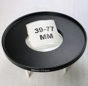 39-77mm Metal Step Up Adapter Ring 39mm Lens to 77mm Filter Converter 39-77 New - Picture 1 of 5