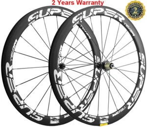 UCI Approved 25mm Width Carbon Wheels 50mm Depth Clincher Bicycle Wheelset 700C - Picture 1 of 12