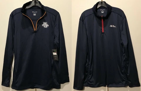 New NCAA Men's Quarter Zip Jacket in Blue Color College Shirts - Choose One Cover