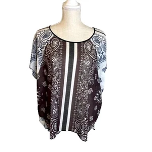 Cover Canyon Semi Sheer Pullover Dolman Sleeve Shirt, L - Bild 1 von 5