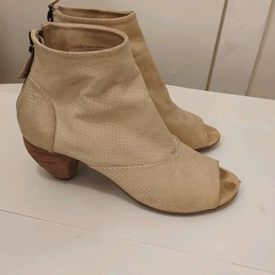 Botas Marsell Lujo Tobillo Punta Abierta Mujer Zapatos Cuero Talla 38 Foto 1 de 4