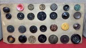 Antique Vintage Sewing Button Buttons On Display Cardboard Lot Estate Find - Picture 1 of 9