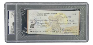 Bob Gibson St. Louis Cardinals Signed Slabbed Bank Check #2426 PSA/DNA - Picture 1 of 4