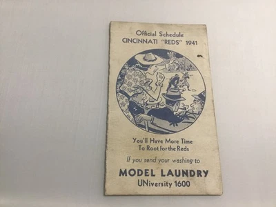 Calendario de bolsillo de los Rojos de Cincinnati 1941 Foto 1 de 3