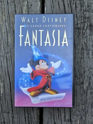 Walt Disney French Fantasia VHS Videotape Video Tape Movie Mickey Mouse Sorcerer Foto 1 de 4
