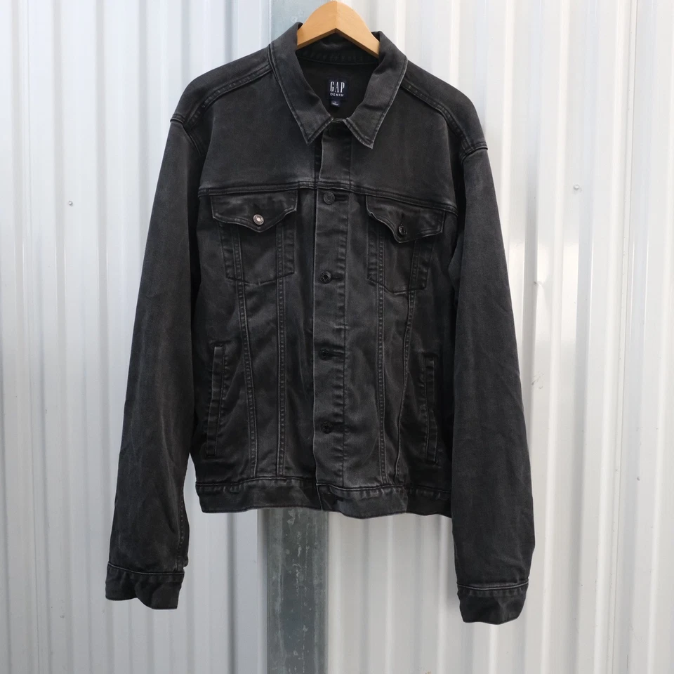 Chaqueta vaquera GAP negra lavada estilo camionero para hombre talla XL Foto 1 de 4