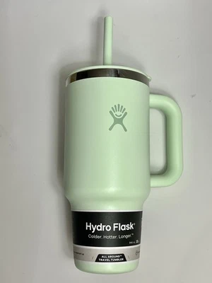 Hydro Flask 32 oz Insulated Travel Tumbler with Handle & Straw, Color: Aloe, NEW - Image 1 of 4