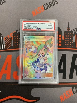 2018 Pokemon Lisia Full Art 164/168 PSA 10 Gem Mint Sun & Moon Celestial Storm - Image 1 of 2
