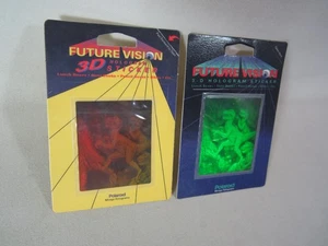 1993 Polaroid Future Vision Hologram Stickers Dinosaur Raptor T Rex Jurassic 3D - Picture 1 of 8