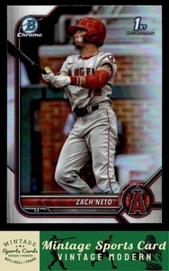 2022 Bowman Draft Chrome - Zach Neto - Refractor 1st Bowman #BDC-18 Angels - Bild 1 von 2