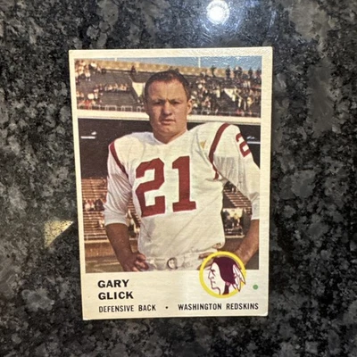1961 Fleer Set Break #114 Gary Glick Washington Redskins EX - Image 1 of 2
