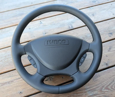Volante in PELLE NUOVO per Multifunzione Iveco Daily IV V 4 5 Gen. 06-12 Foto 1 de 4